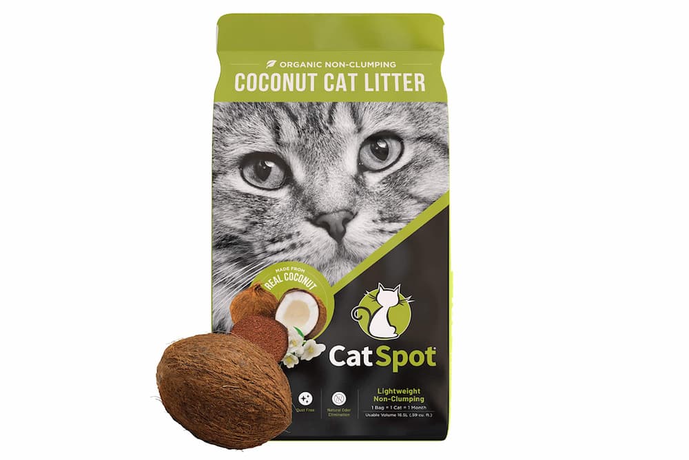 Litière pour chat non agglomérante à la noix de coco