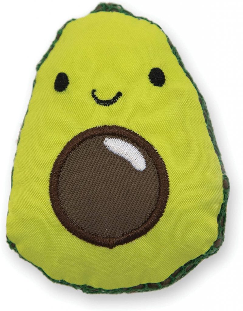 Cute avocado cat chew toy
