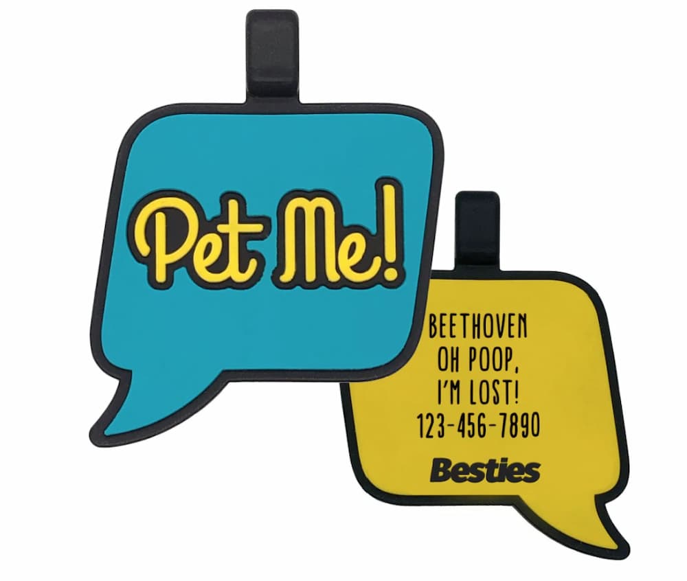 Besties Pets "Pet Me" Silicone Dog ID Tag