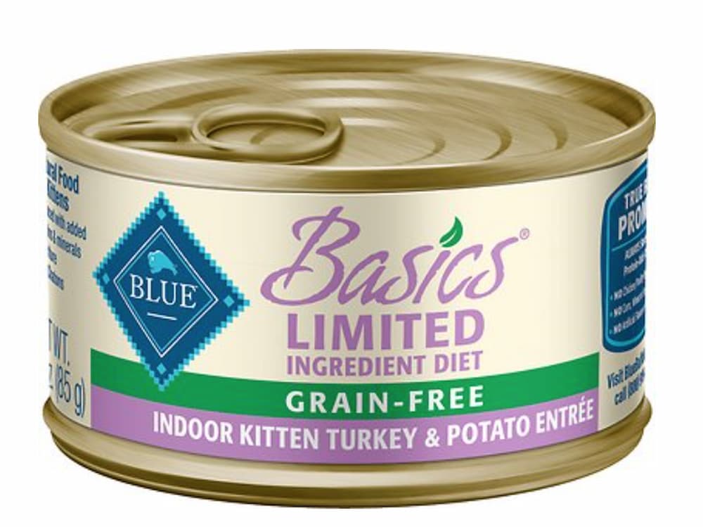 Blue Buffalo Basics Limited Ingredient Grain-Free Indoor Kitten Turkey & Potato Entree Canned Cat Food