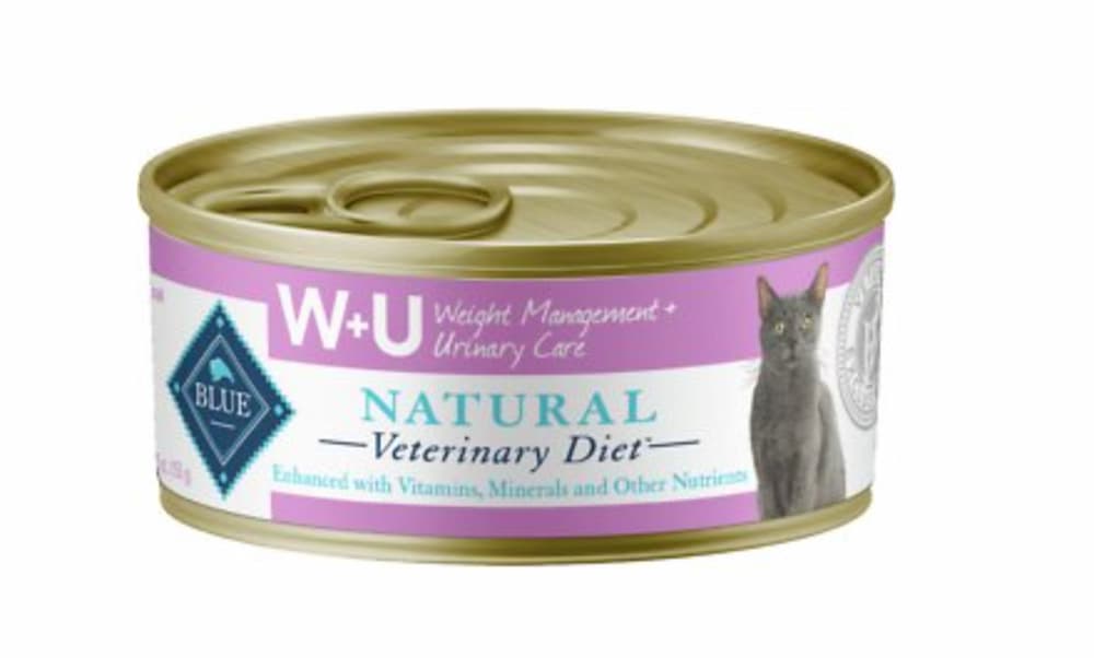 Blue Buffalo Natural Veterinary Diet W+U Weight Management + Urinary Care Grain-Free Canned Cat Food