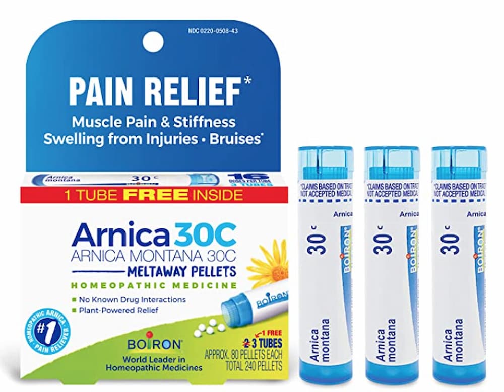 Boiron Arnica Montana 30C 3 Tubes (80 Pellets per Tube) Homeopathic Medicine for Pain Relief