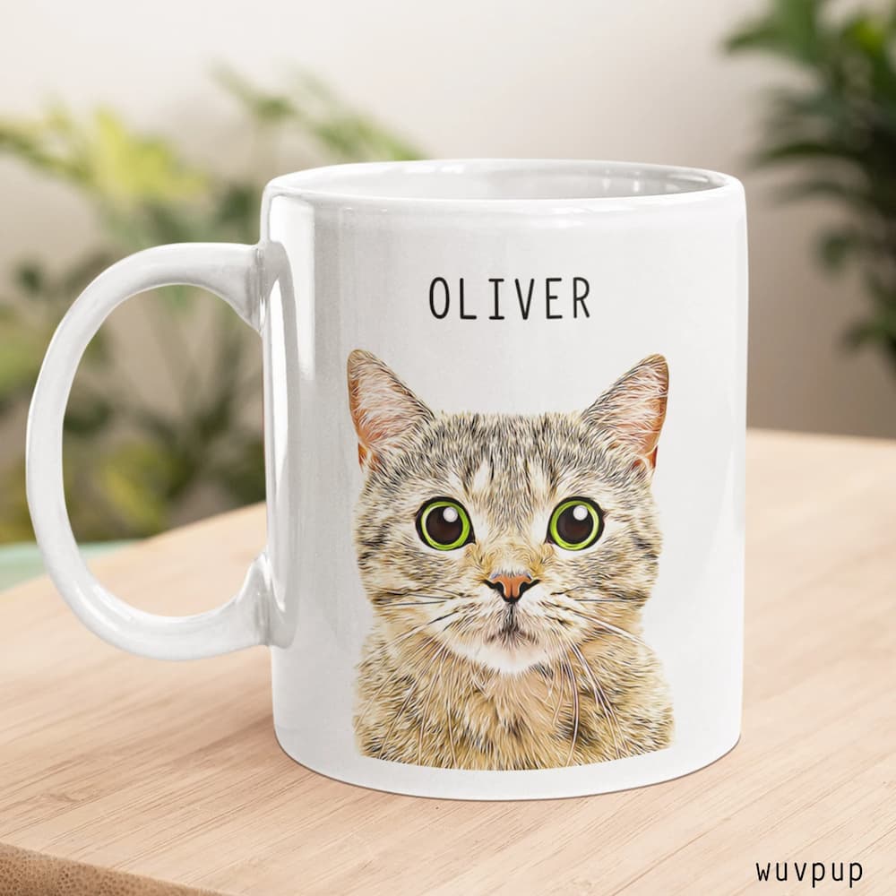Custom Cat Mug - Personalized Cat Mug with Photo & Name