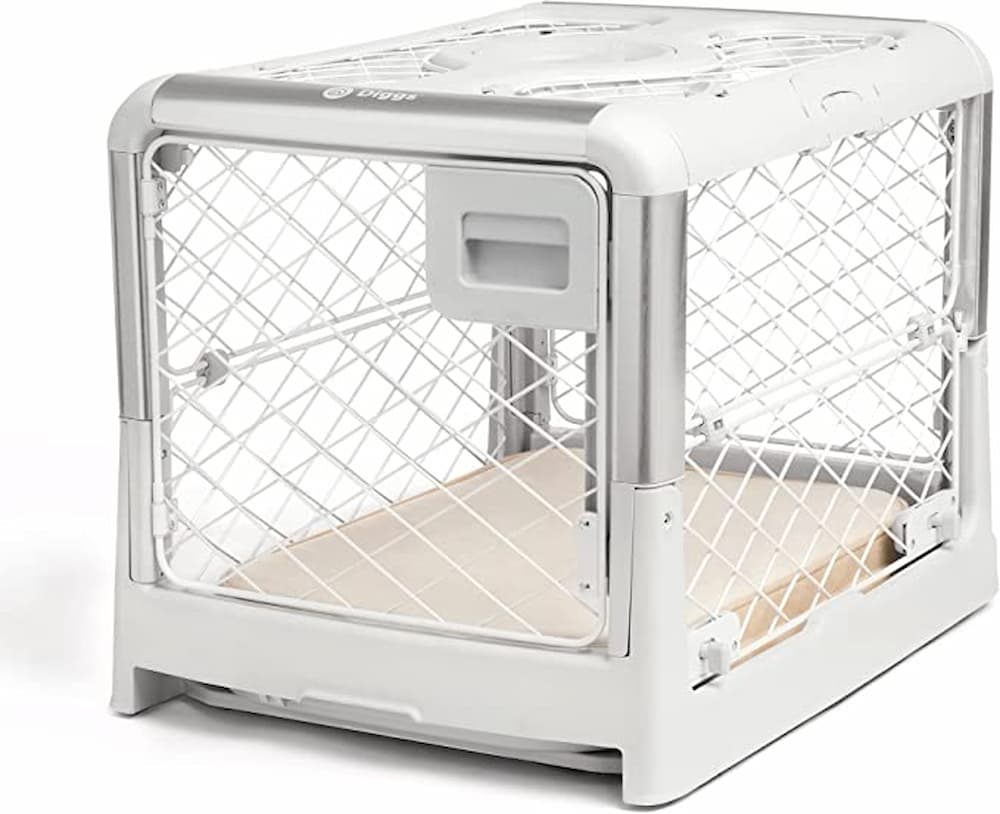 UKCOCO Collapsible Dog Cage Outdoor Cat Carrier – Foldable Metal Travel Kennel With Removable Tray
