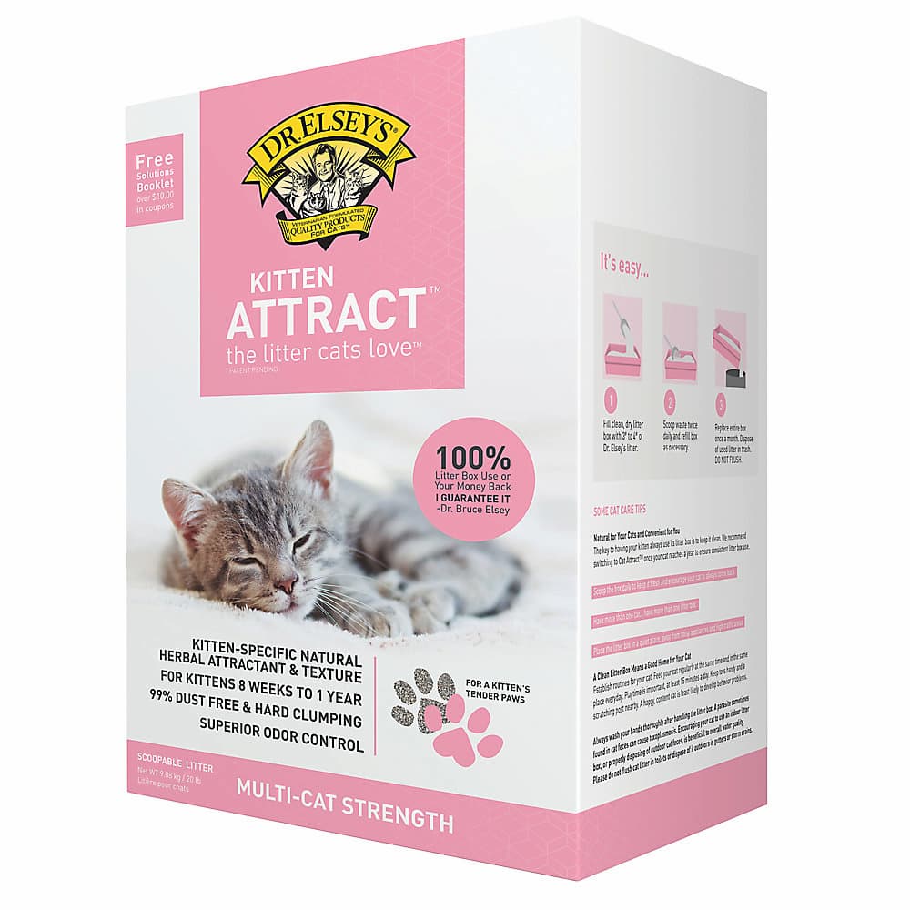 Dr. Elsey's Precious Cat Kitten Attract Clumping Multi-Cat Clay Cat Litter