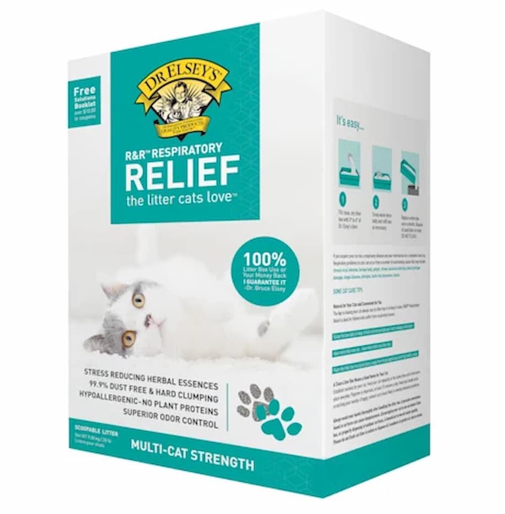 Dr. Elsey's Respiratory Relief Clumping Clay dust free Cat Litter