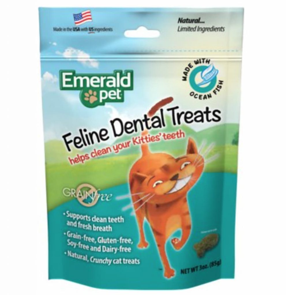 Emerald Pet Feline Dental Treats with Ocean Fish Cat Treats