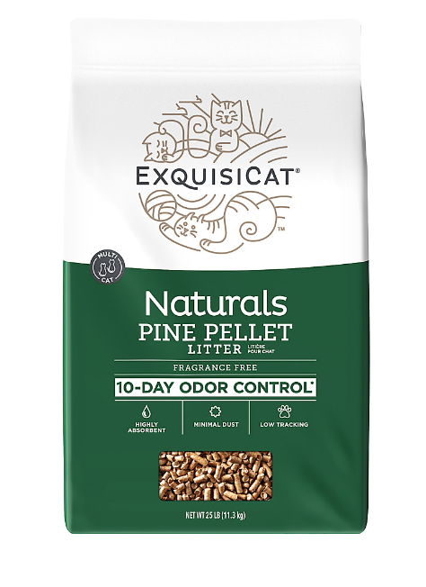 ExquisiCat Naturals Multi-Cat Pine Pellet Cat Litter - Unscented