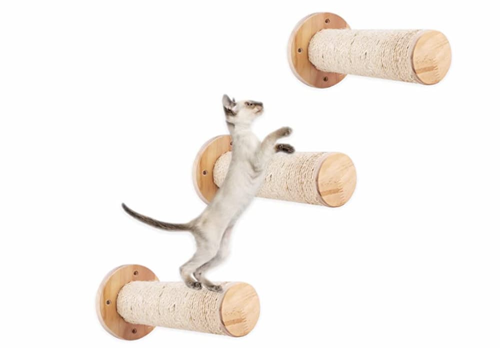 Floating Scratching Post - cat wall furniture