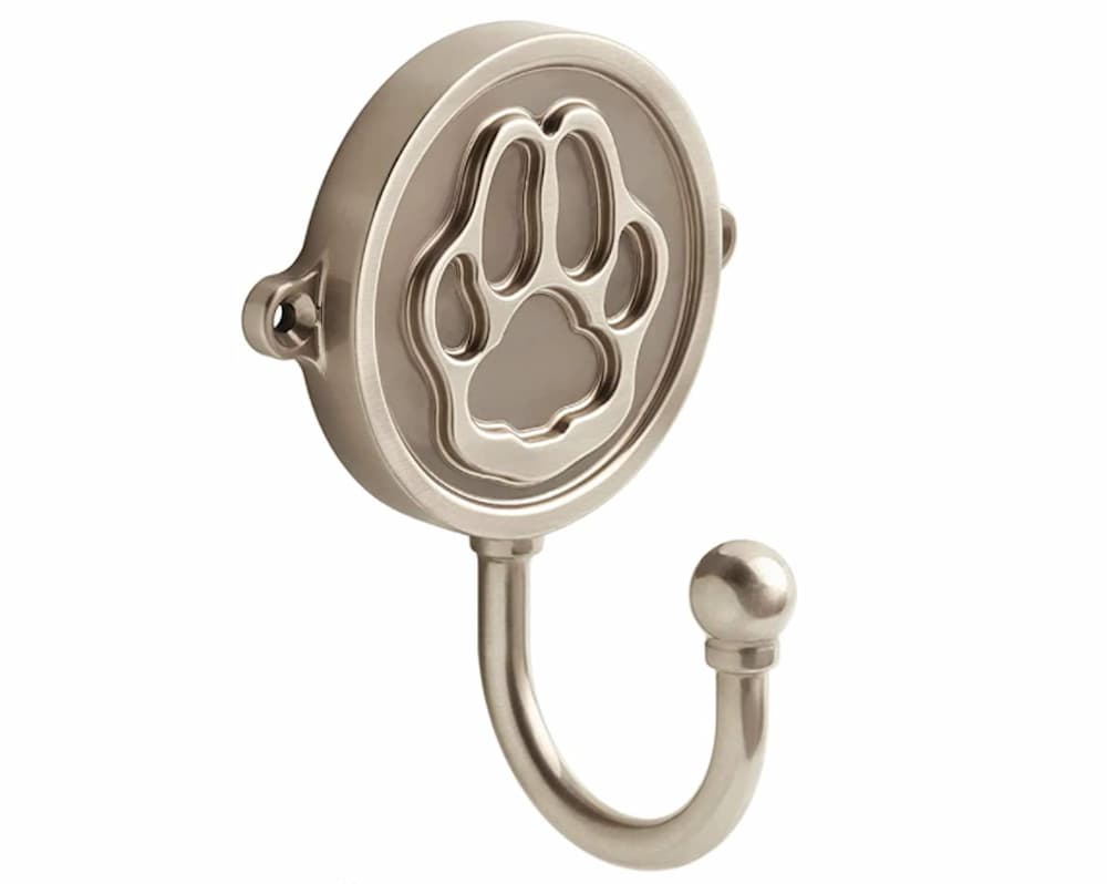 Franklin Brass FBPAWHK-SN-C Paw Print Wall Hook