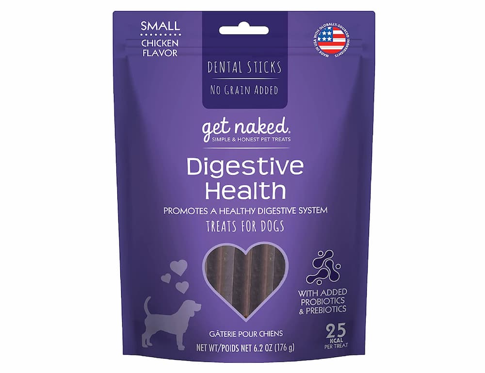 Get Naked Grain Free 1 Pouch 6.2 Oz Digestive Health Dental Chew Sticks