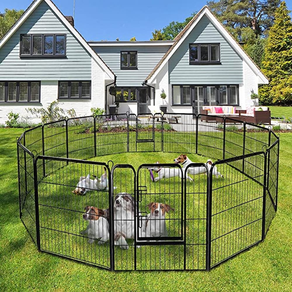Giantex 48 inch Dog Fence with Door