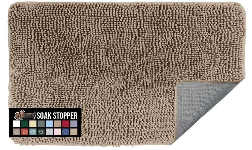 Gorilla Grip Soak Stopper Absorbent Indoor Chenille Doormat