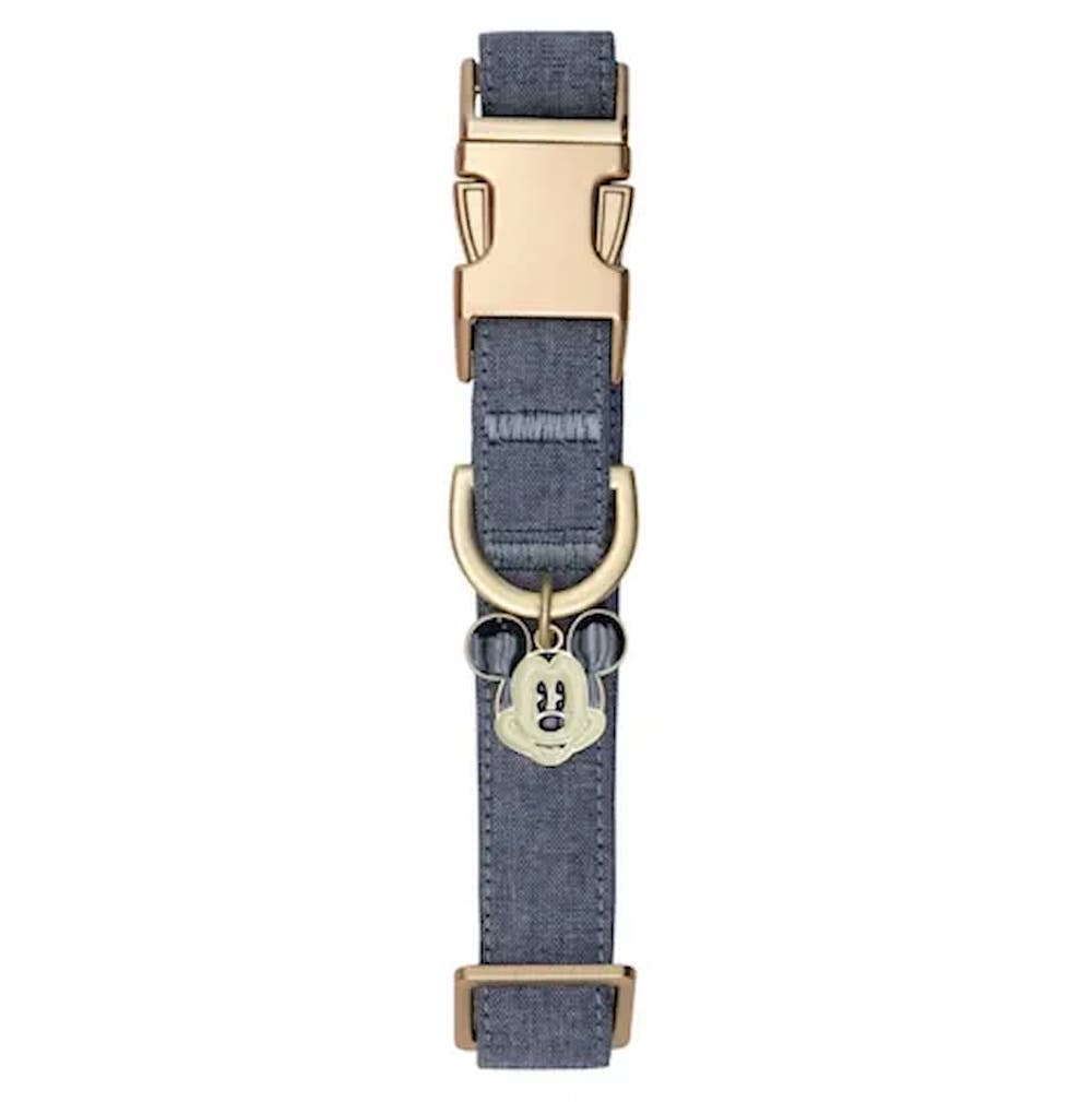 Harry Barker Blue Mickey Chambray Dog Collar