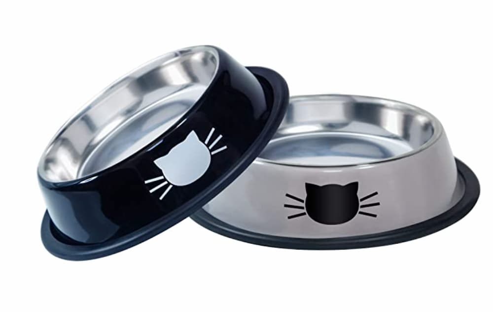 JOCHA cat Food Water Bowl Set for Food and Water Indoor Cats