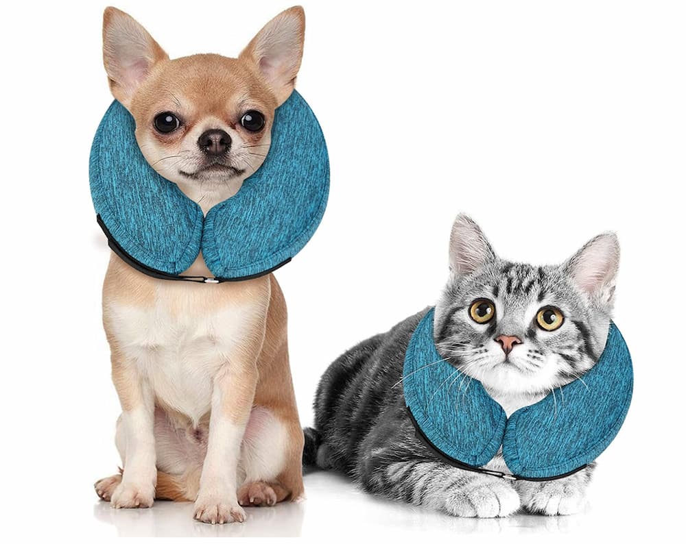 MIDOG Dog Cone Collar for After Surgery, Pet Inflatable Collar Soft Protective Recovery Cone for Dogs and Cats