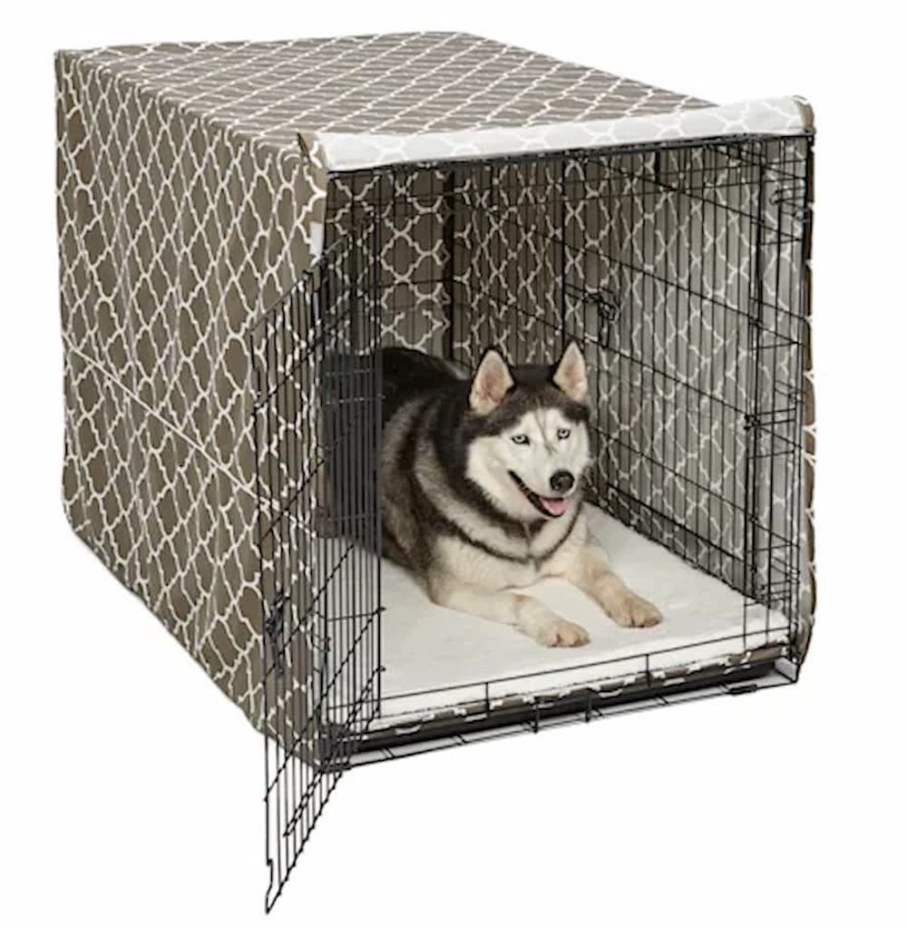 Midwest Quiet Time Defender Brown Crate Cover for Dogs