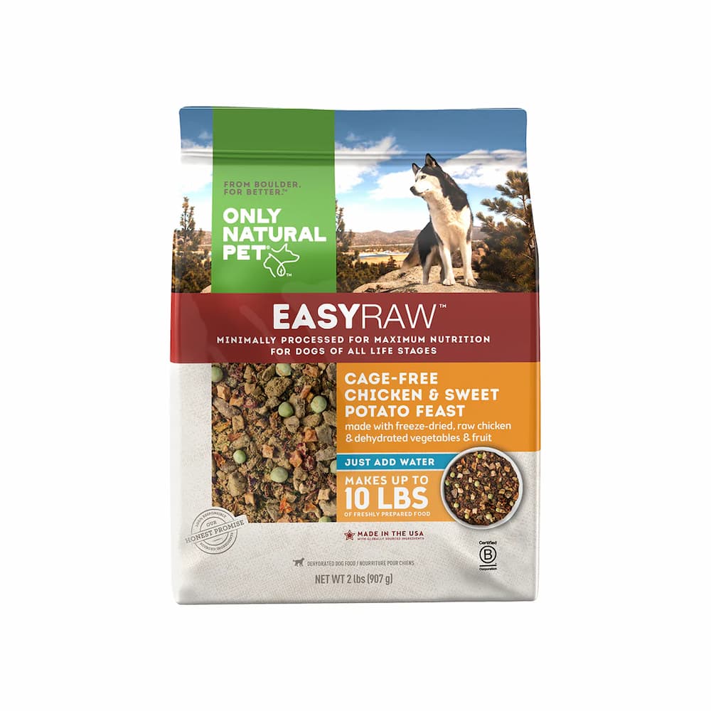 ONLY NATURAL PET EASYRAW CHICKEN & SWEET POTATO FEAST DEHYDRATED DOG FOOD (Nourriture pour chien déshydratée sans cage)