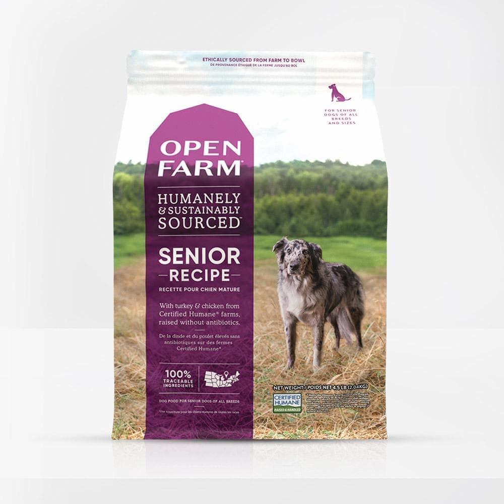 Open Farm senior recipe dog food