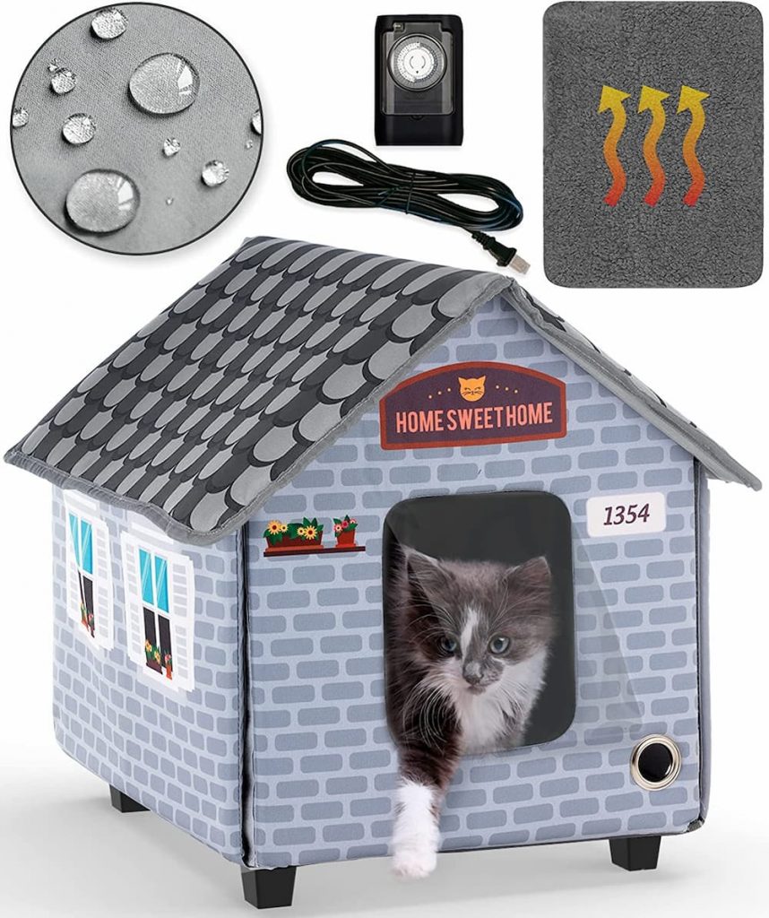 PETYELLA Heated Cat House 