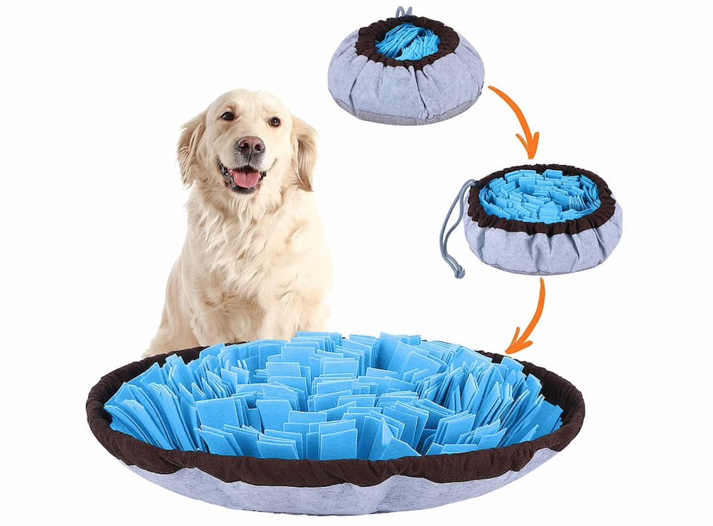 Ameami Pet Snuffle Mat for Dogs, Snuffle Mat for Medium Small Dogs, Interactive Sniff Mat for Puppies - Dog Activity Mat for Stress Relief and