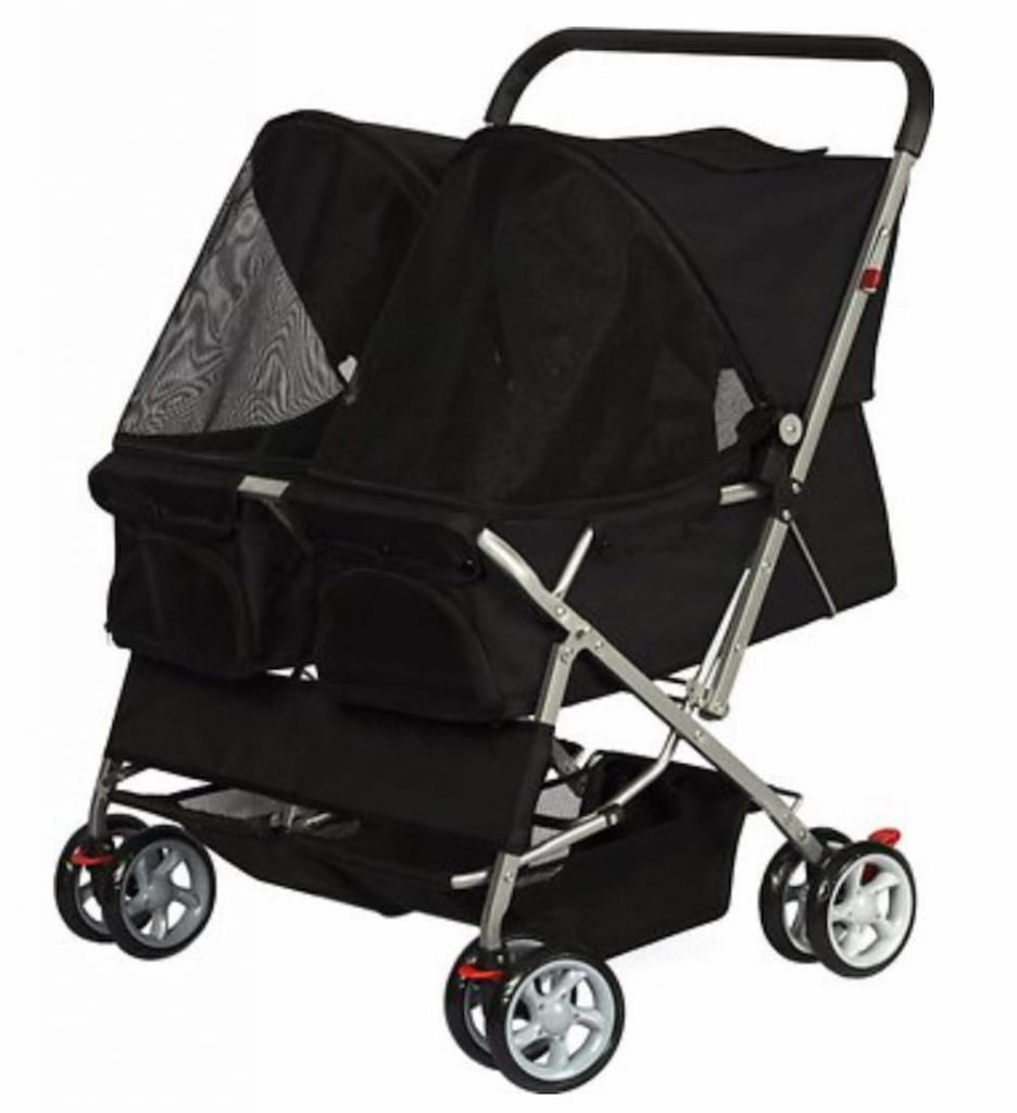 Paws & Pals Twin Double Folding Dog & Cat Stroller