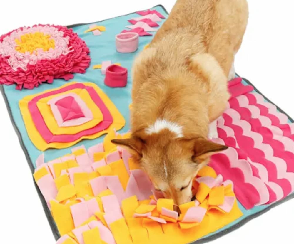 Murve Snuffle Mat for Dogs Large Size 28.7 X 28.7 in. Tire Your Dogs Out  Activity Mat for Boredom and Stimulation Play Mat Higher Entertainment  Value