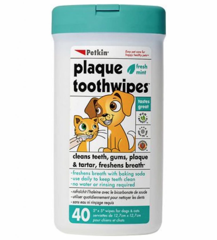 Petkin Fresh Mint Dog & Cat Plaque Tooth Wipes