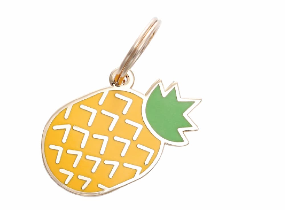 Pineapple dog tag
