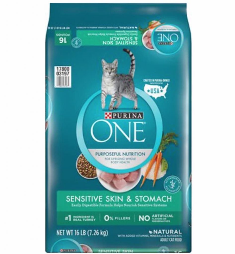 Purina ONE Sensitive Skin & Stomach Dry Cat Food 
