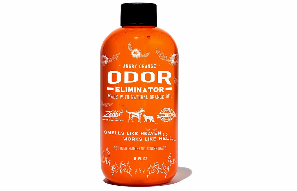 Bottle of Angry Orange pet odor eliminators