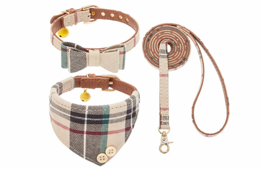 Three-piece dog collar set