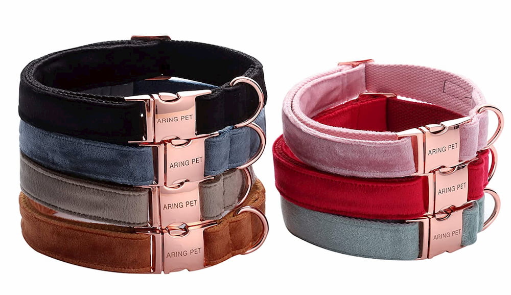 velvet dog collar