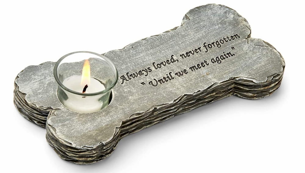 Dog memorial candle