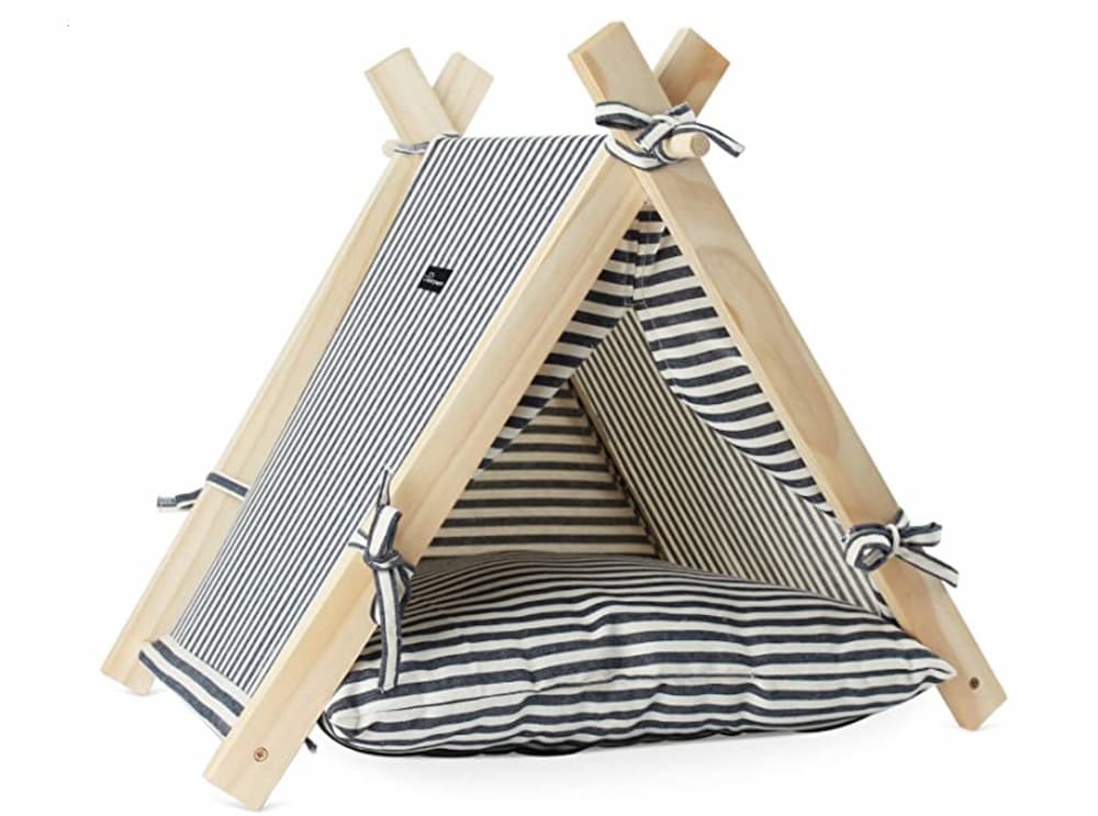 Striped Teepee Dog Bed