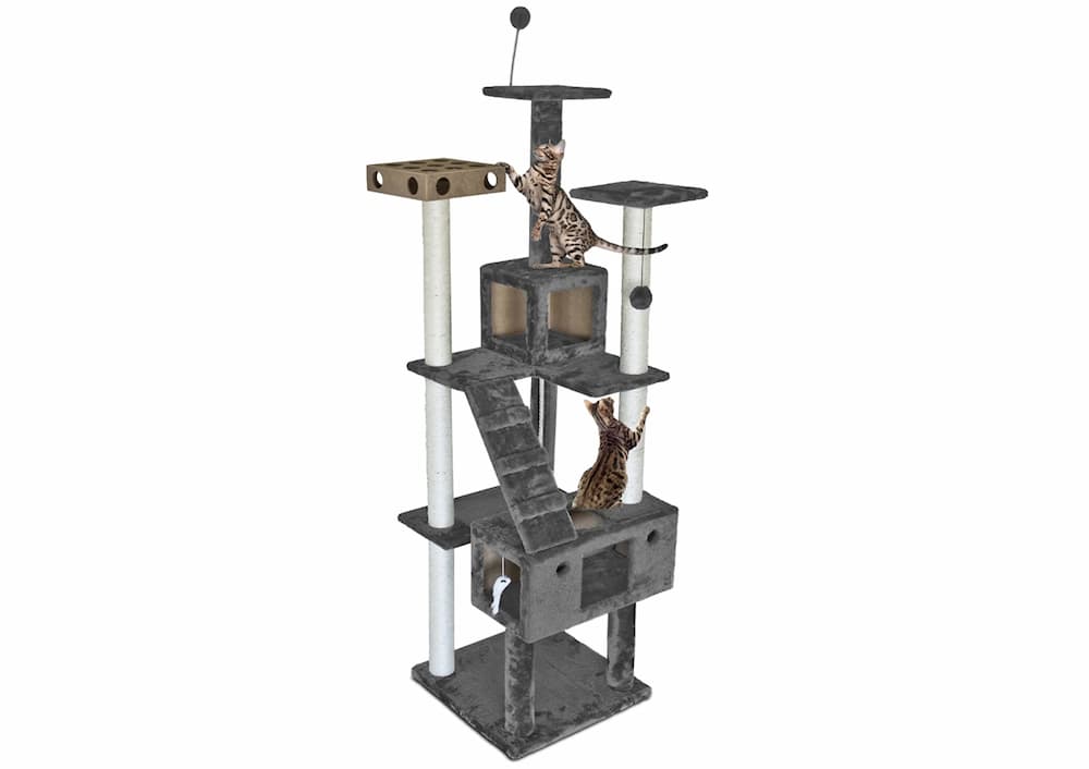 Furhaven Tiger Tough Interactive Cat Tree Tower