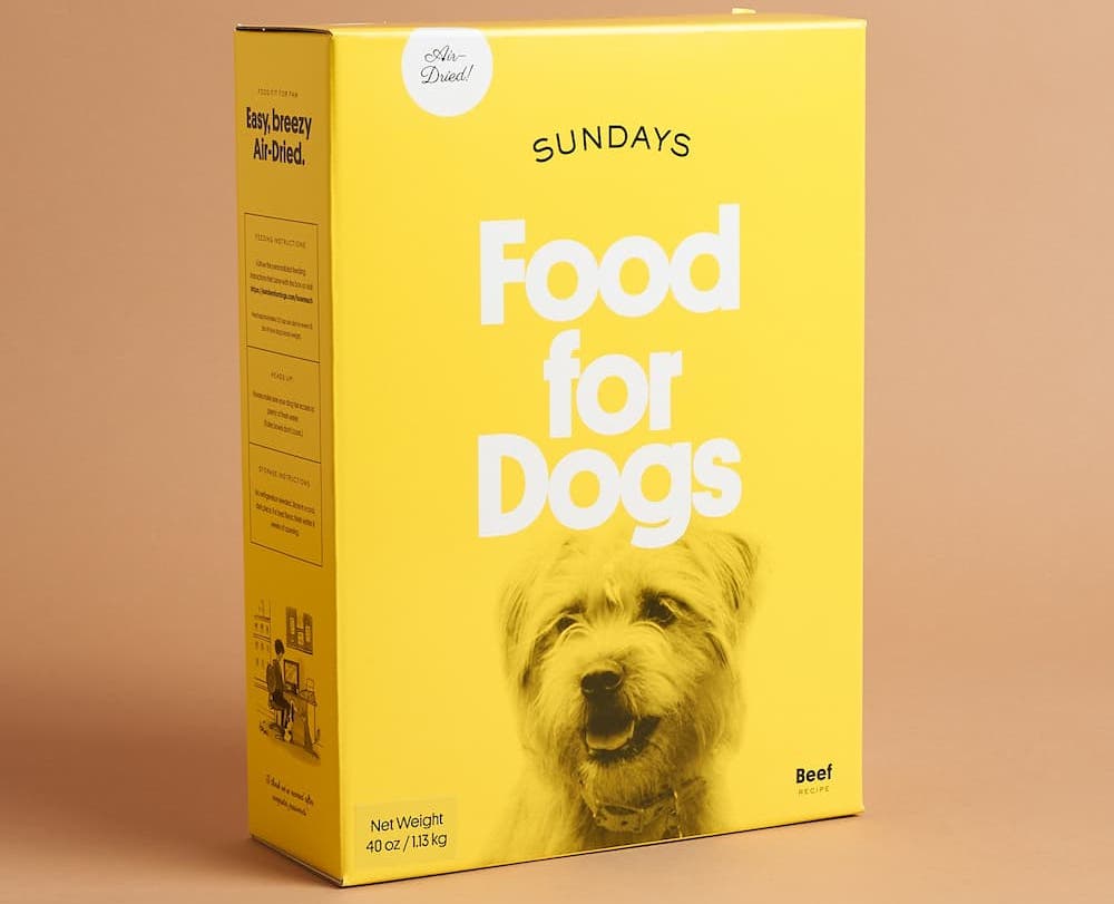 Box of Sundays for Dogs dog food