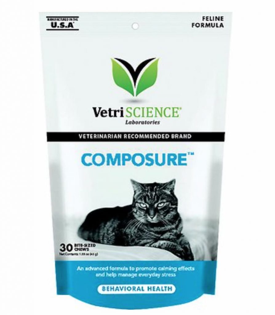 VetriScience Composure Chicken Liver Flavored Soft Chews Calming Supplement for Cats