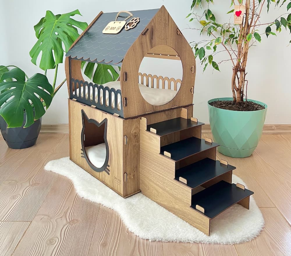 Wooden Cat House