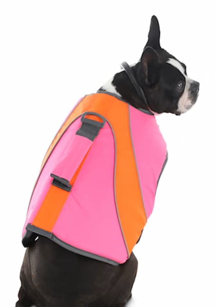 YOULY The Beach Bum Pink & Orange Dog Flotation Vest