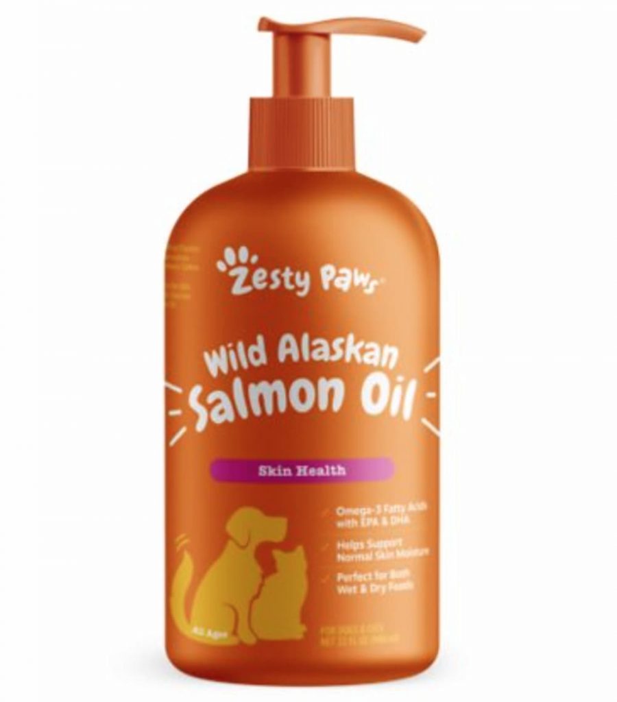 Zesty Paws Wild Alaskan Salmon Oil Liquid Skin & Coat Supplement for Dogs & Cats