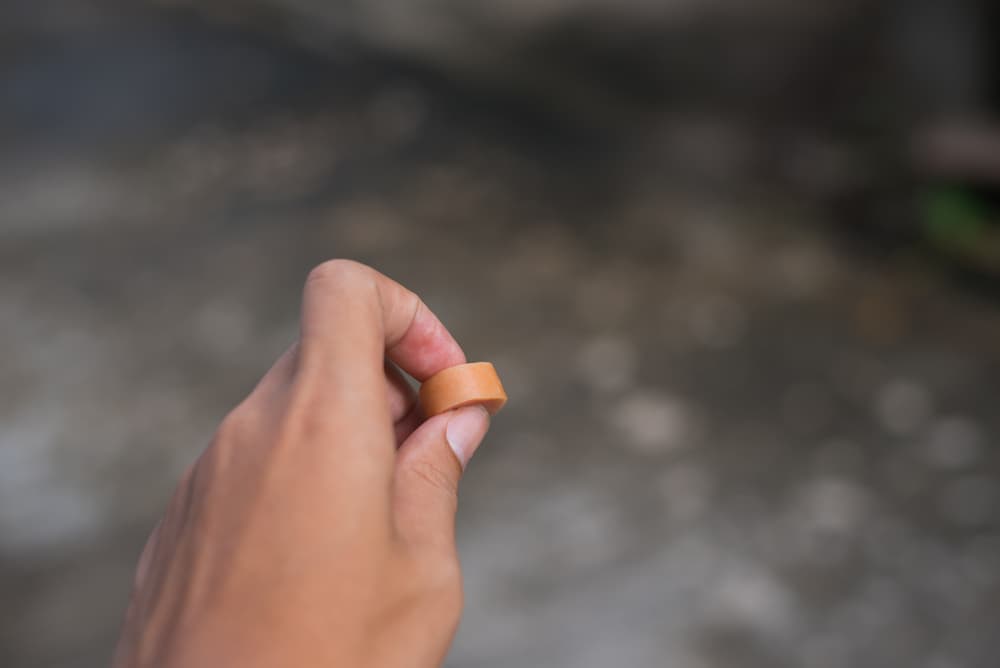 Cut up hot dog for dog treat