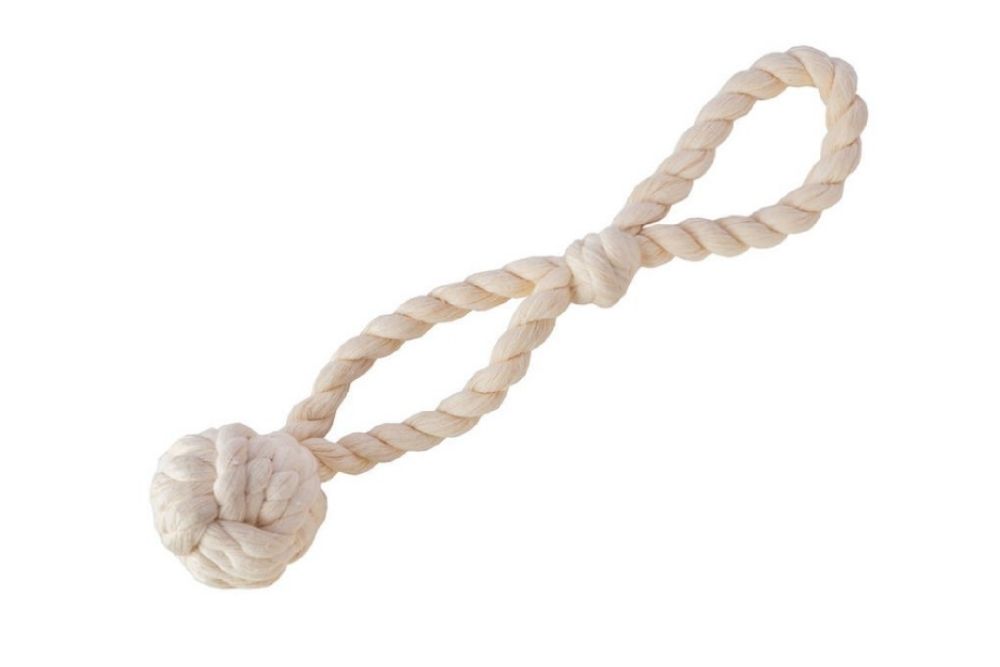 Ruffly dog rope toy
