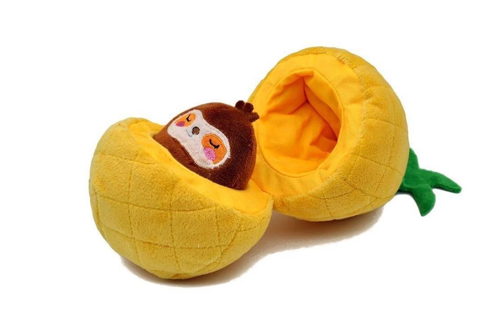 Sloth and Pineapple plush dog toy