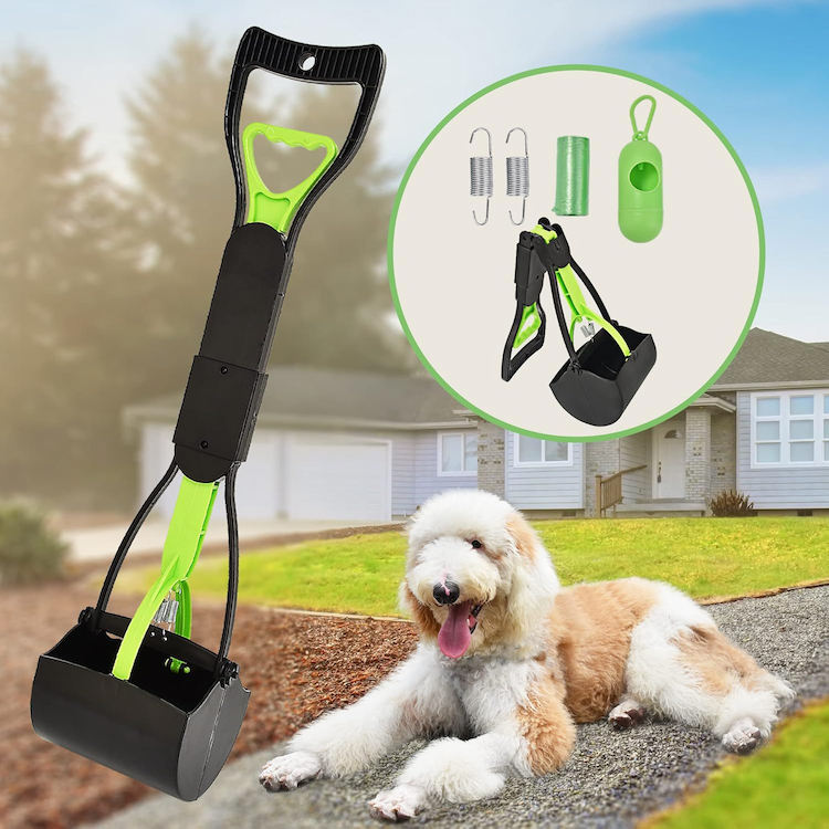 PGTC Non-Breakable Dog Pooper Scooper – Long Handle For Large & Small Dogs