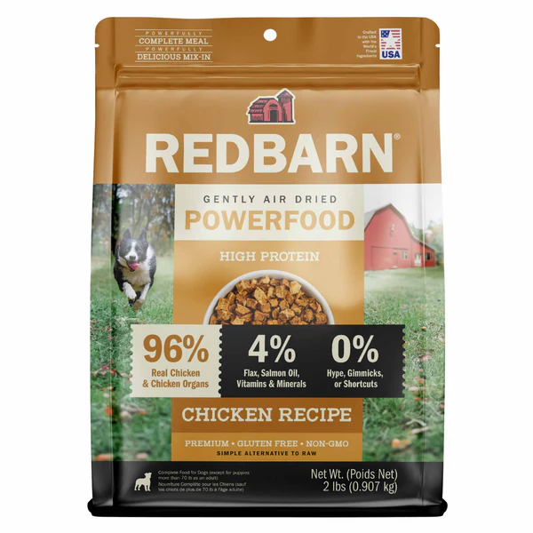 Redbarn gently air dried powerfood high protein chicken recipe