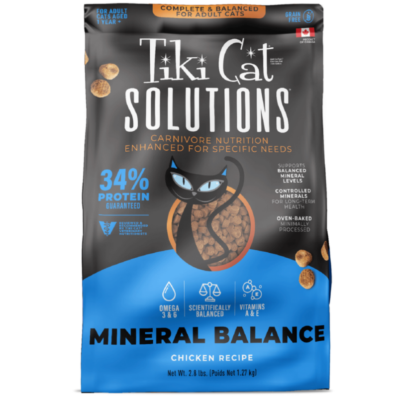 Mineral balance from Tiki Cat Solutions chicken recipe
