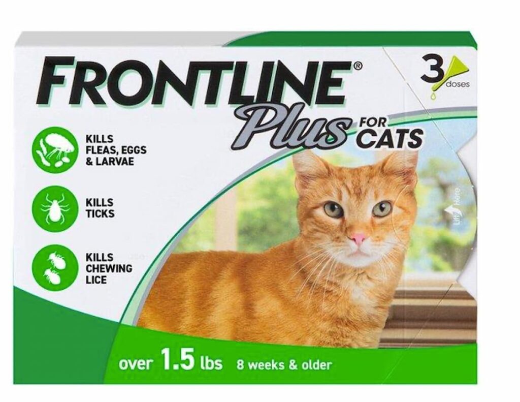 Linha de frente para gatos pulgas e prevenção de carrapatos