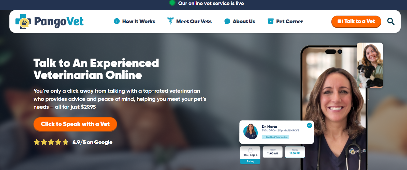 PangoVet Pet Telehealth Appointment Review