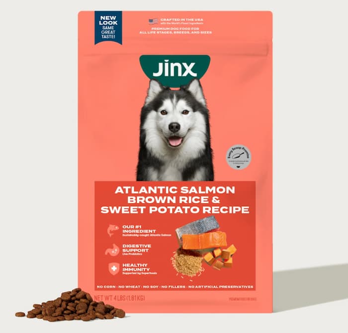 bag of Jinx dog food